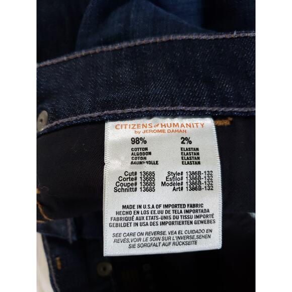 Citizens of Humanity Dani Cropped Straight Leg Denim Jeans 26 - Picture 10 of 11